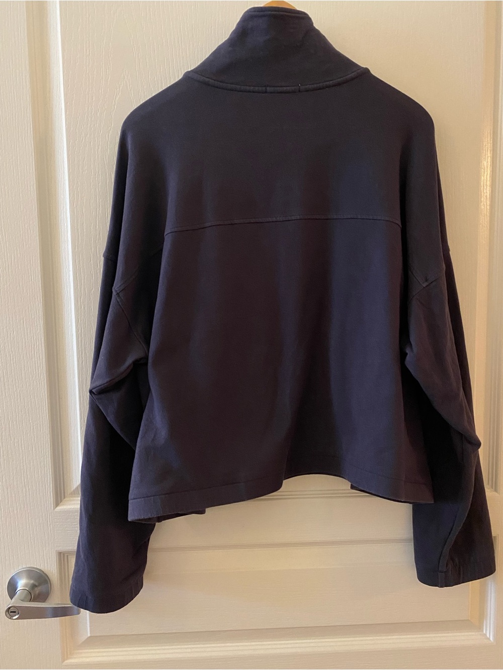 FLX Women’s Cropped Square Fit 1/2 Zip Mockneck Sweatshirt - 2X - Picture 2 of 13